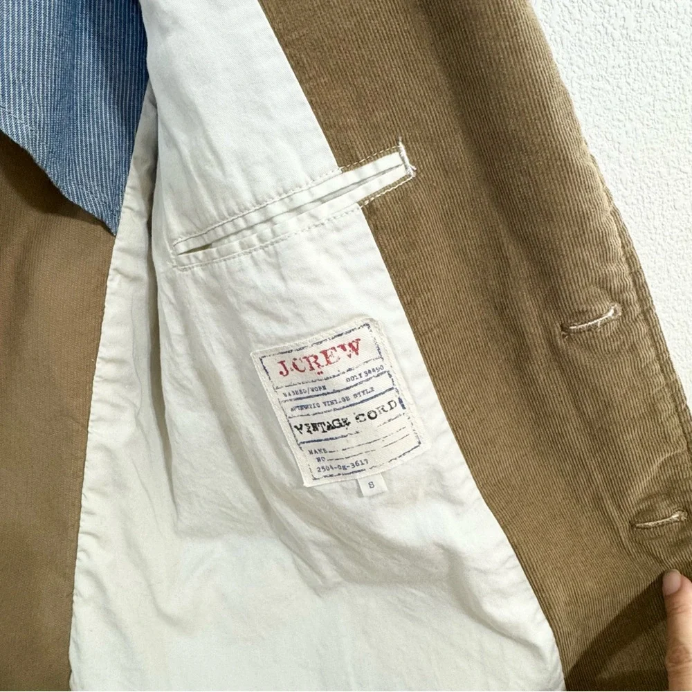 J.Crew Corduroy Blazer Jacket Brown Size S (Unisex: Men’s S/Women’s M-L) - Picture 8 of 11